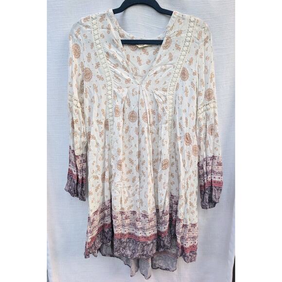Altar’d State Womens Floral Paisley Dress Sz Small Whimsical Boho Peasant Lace - Picture 1 of 6